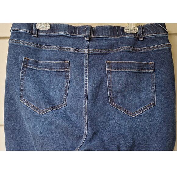 J. Jill Denim High Rise Boot Cut Jeans Blue Size 18 P Short Cotton Stretch - Picture 6 of 9